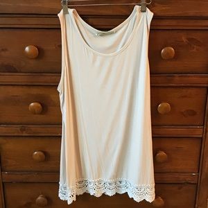 Cream & Lace Layering Tank